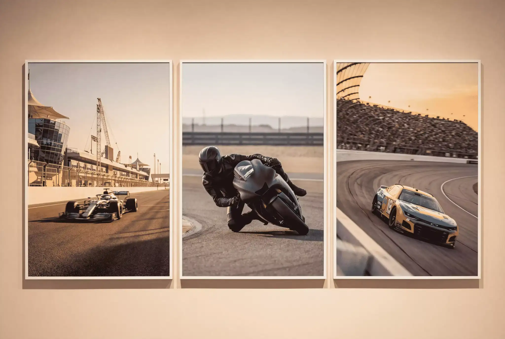 F1-Bolide, MotoGP-Motorrad und NASCAR-Stock-Car — die drei größten Rennserien für Sportwetten